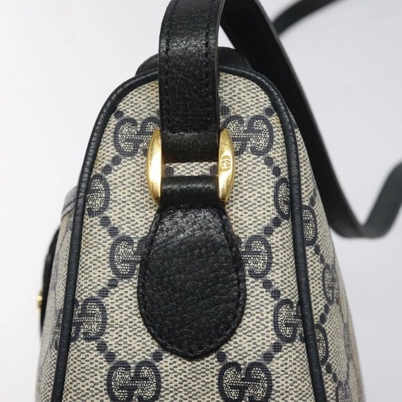 GUCCI GG Supreme Sherry Line Shoulder Bag PVC Beige Gold 02 14 032 Auth - Picture 12 of 16